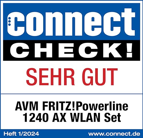FRITZ!Powerline 1240 AX Set – Wi-Fi 6 Powerline mit WLAN & 1.200 MBit/s