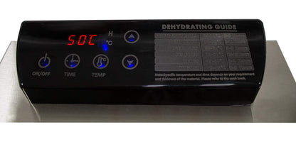 Beeketal 'BDA-15' Dörrautomat aus Edelstahl mit 10 Etagen, Zeitschaltuhr (max. 24h), einstellbarer Temperatur (30-90 °C) und LED Bedienfeld - Profi Gastro Dörrgerät inkl. 10 Einlegegitter