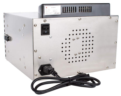 Beeketal 'BDA-15' Dörrautomat aus Edelstahl mit 10 Etagen, Zeitschaltuhr (max. 24h), einstellbarer Temperatur (30-90 °C) und LED Bedienfeld - Profi Gastro Dörrgerät inkl. 10 Einlegegitter